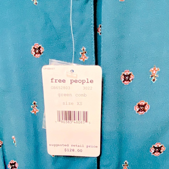 NWT Free People Green Combo Love Grows Romper - Picture 9 of 9